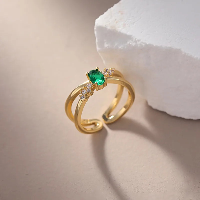 Gold + Green Diamond