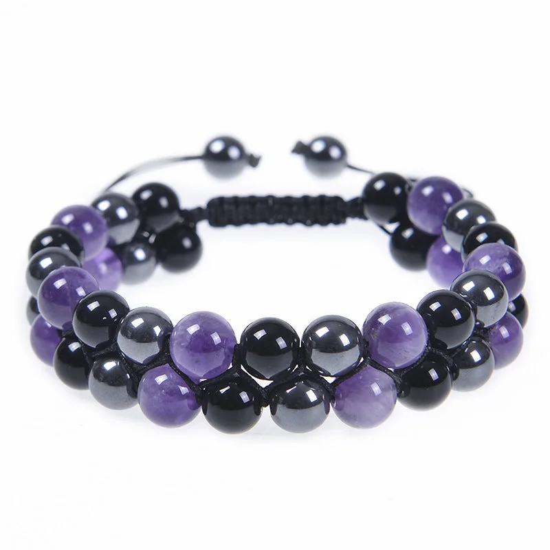 8mm-Amethyst Bracelet (2 Beads)