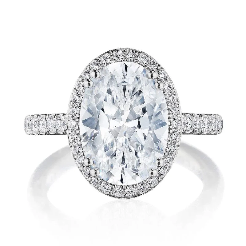 elegant engagement rings with princess cut diamonds-Oval Bloom Engagement Ring