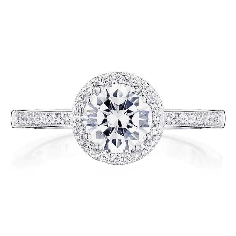 engagement rings with detailed designs for women-Round Bloom Engagement Ring