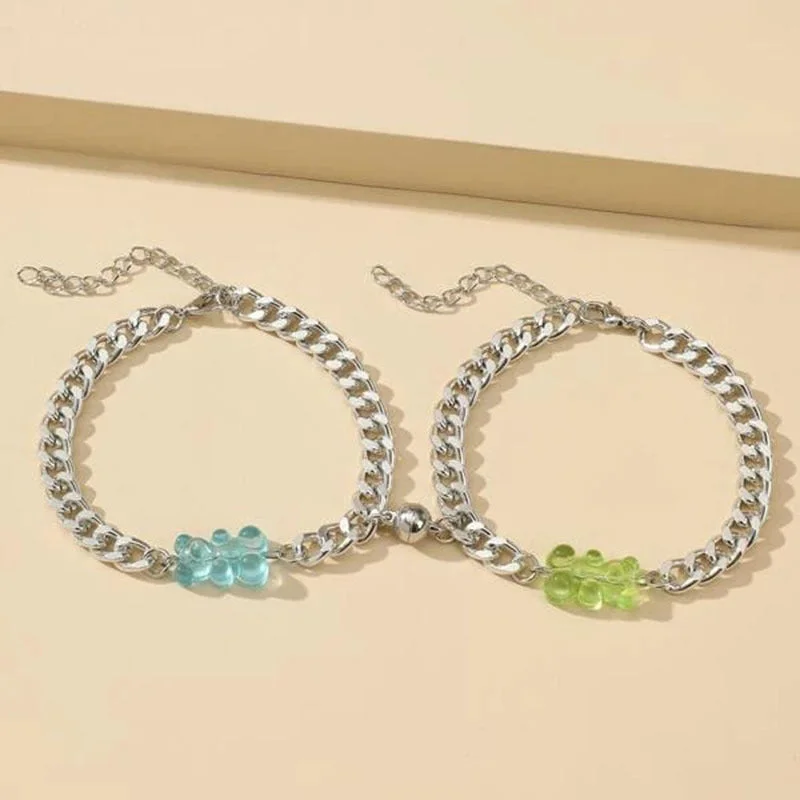 Blue Green Bear Bracelet