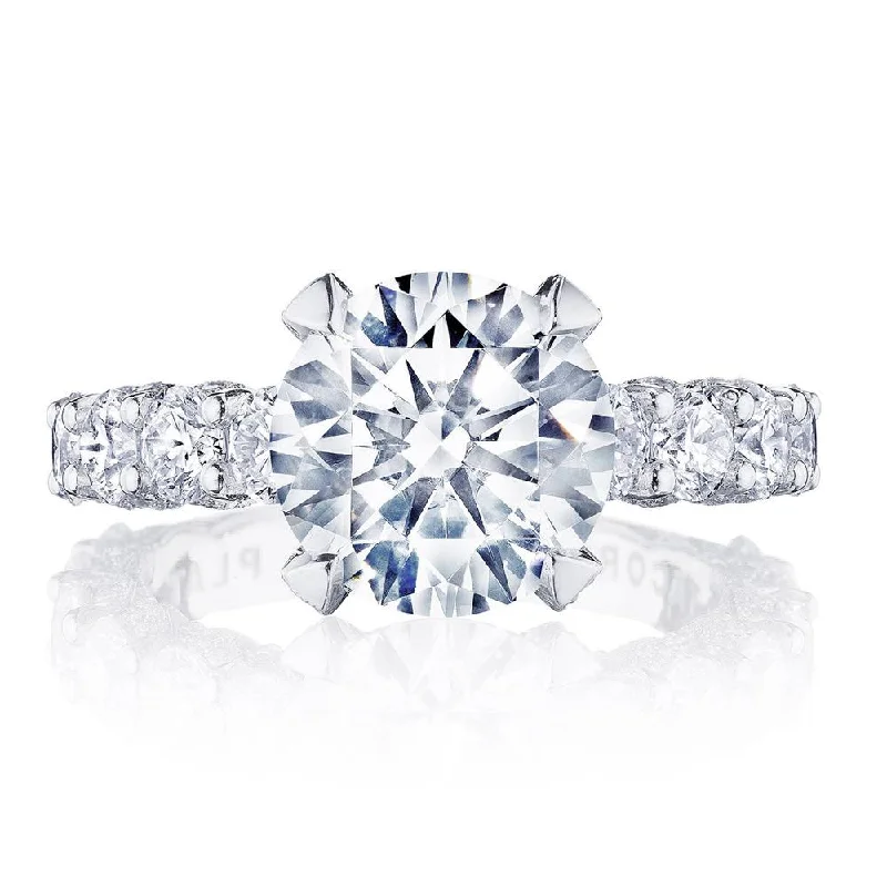 engagement rings with princess cut diamonds and gold bands-Round Solitaire Engagement Ring