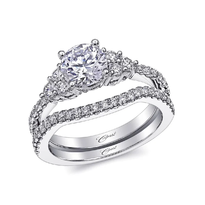 three-stone engagement rings with sapphires for women-Engagement ring