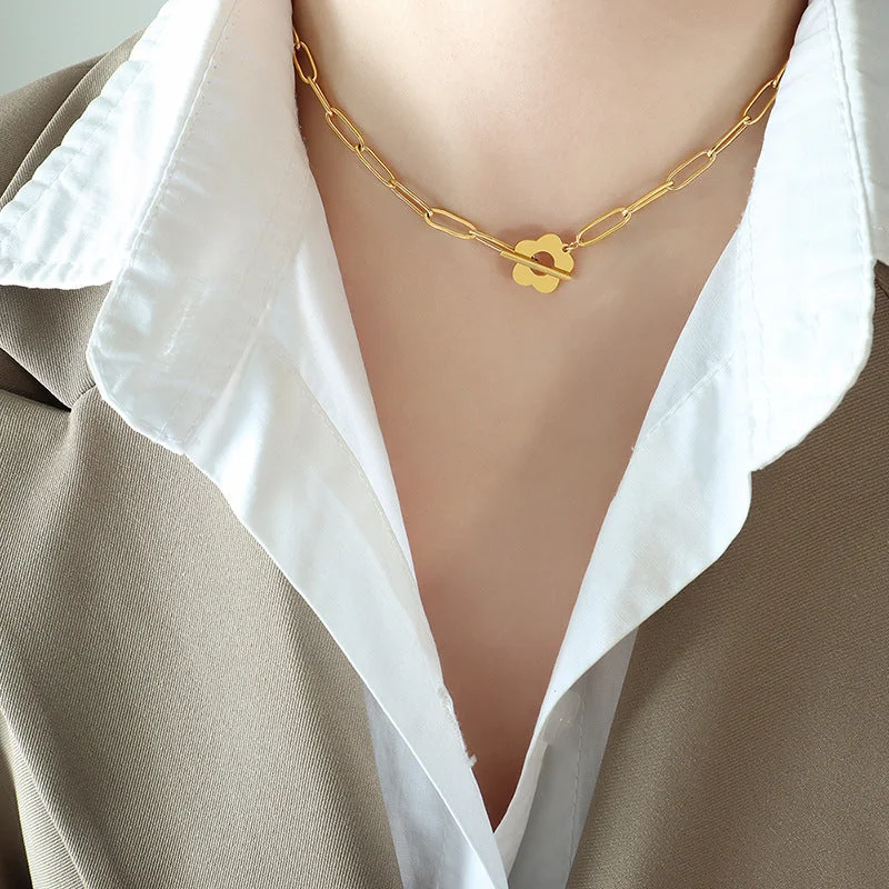 P547-Gold Necklace-37cm