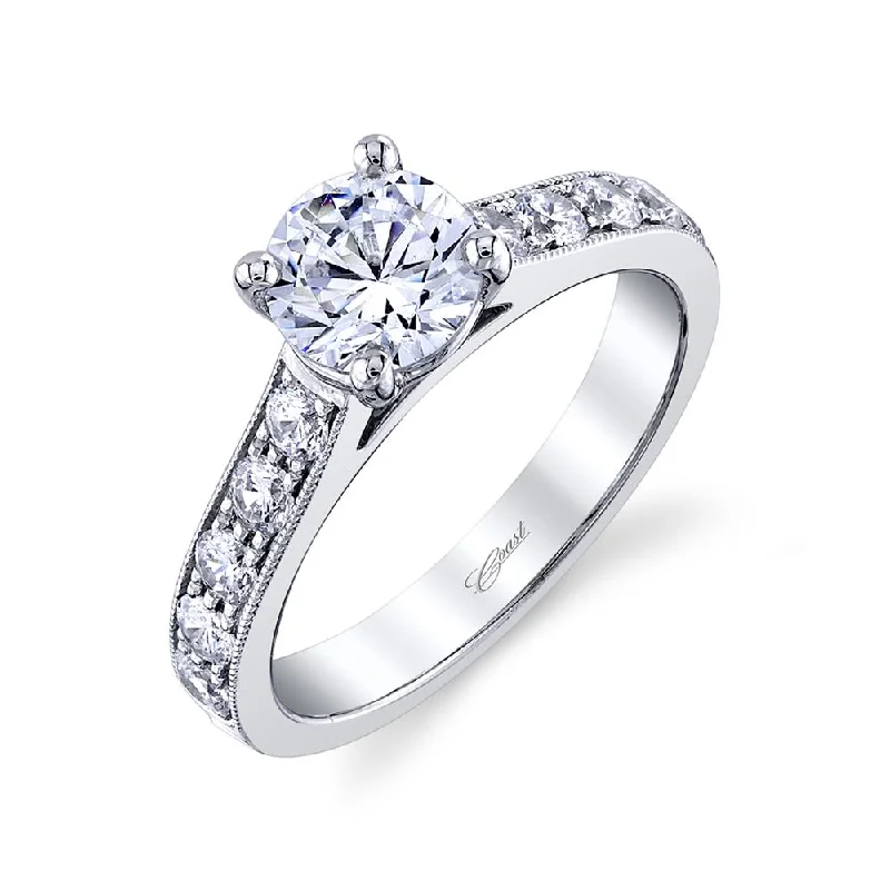 engagement rings with round sapphires for women-Engagement ring