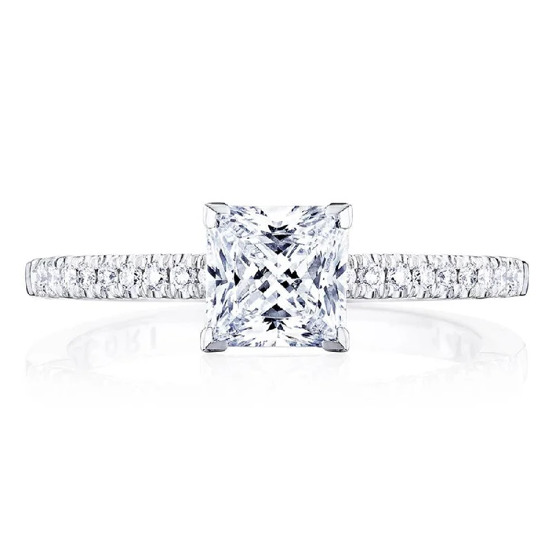 elegant engagement rings with cushion diamonds for women-Princess Solitaire Engagement Ring