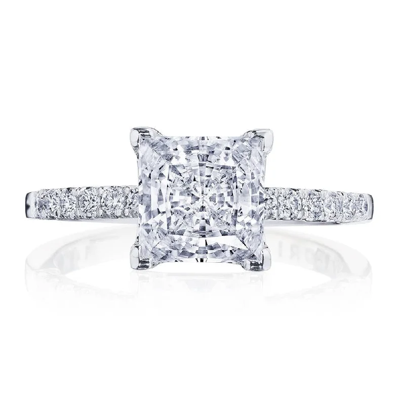 engagement rings with matching diamond sets for women-Princess Solitaire Engagement Ring