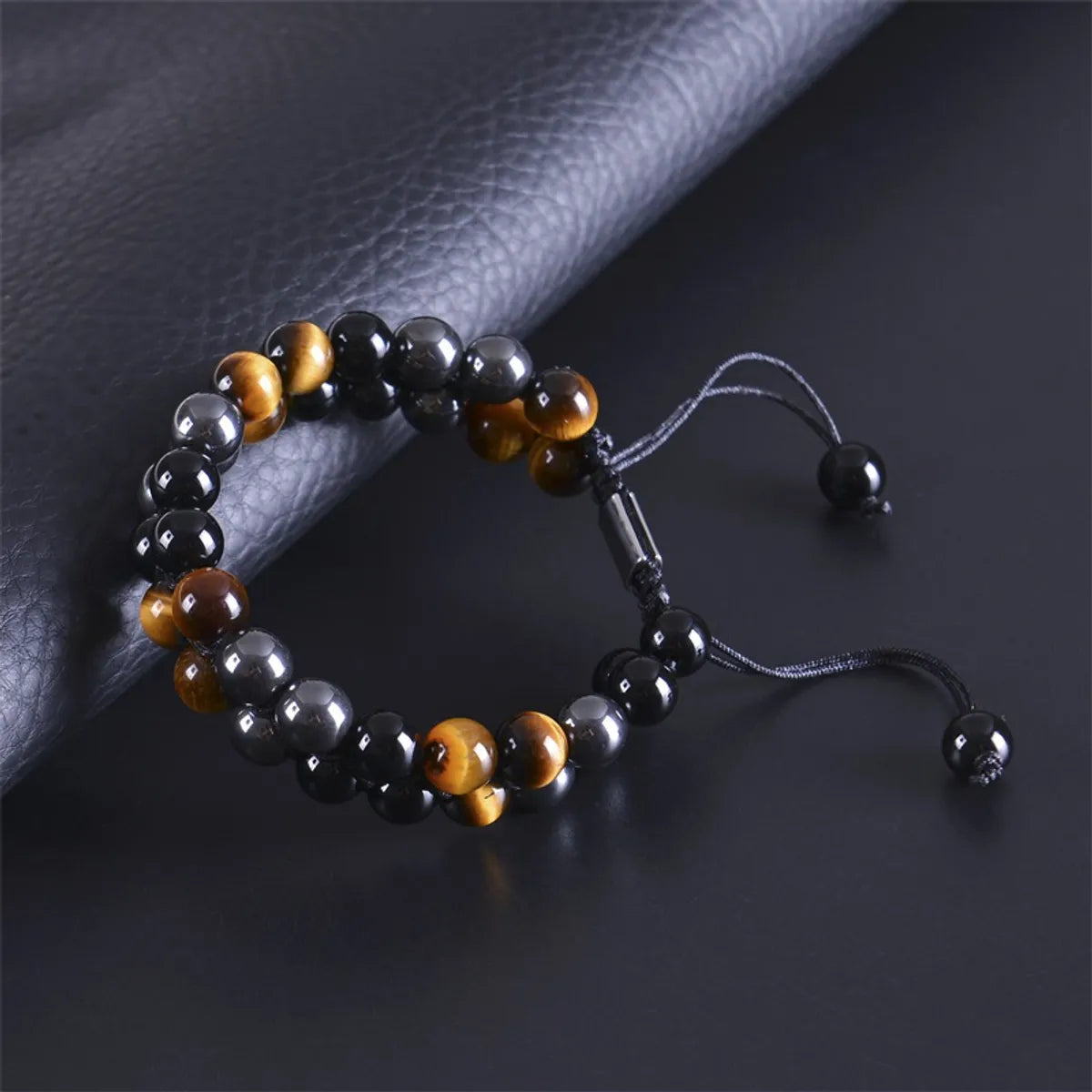 designer bangles for women-Retro Gradient Color Agate Beaded Bracelets 1 Piece