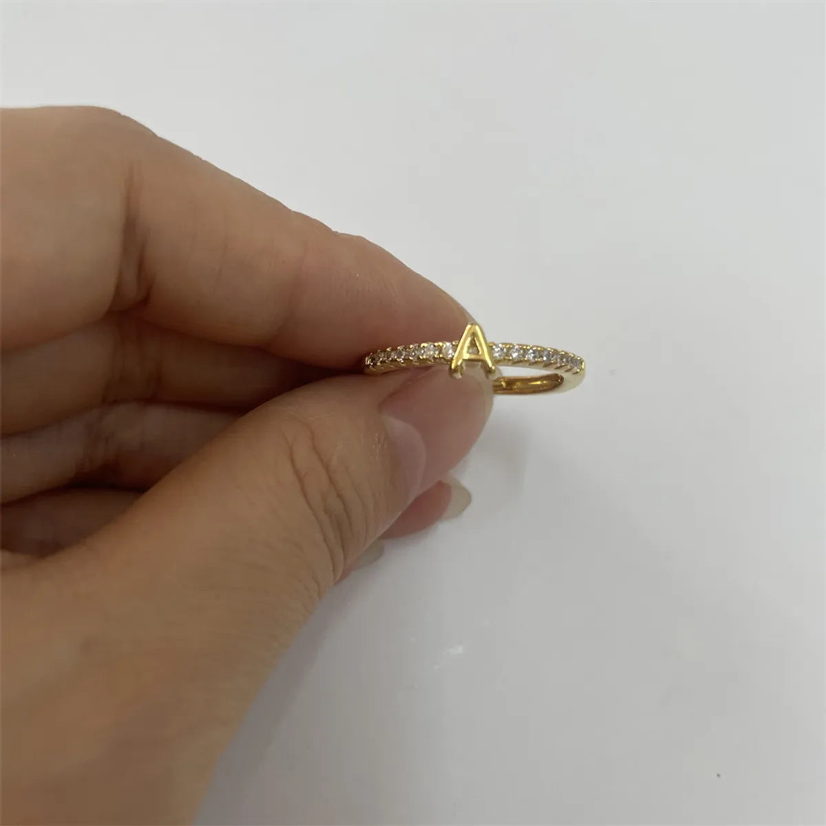 14K Real Gold-Letter A