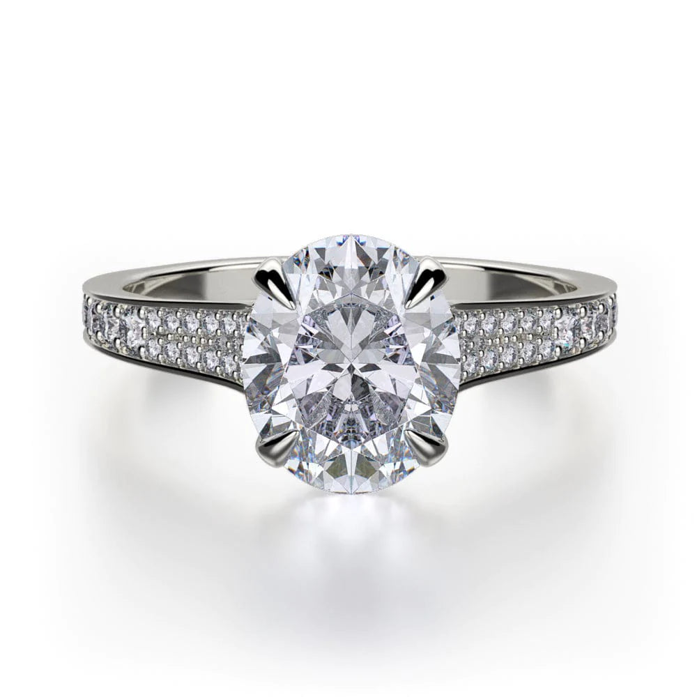 engagement rings with matching diamond bands for women-Crown R743-3