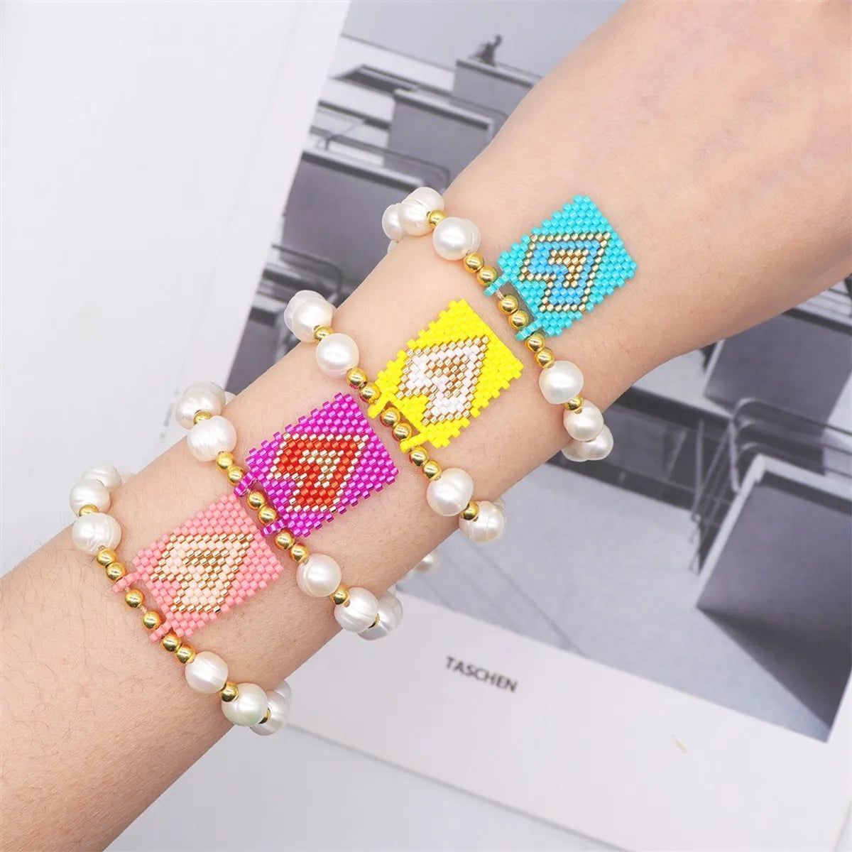 diamond-studded bracelets for women-Original Design Heart Shape Freshwater Pearl Bracelets