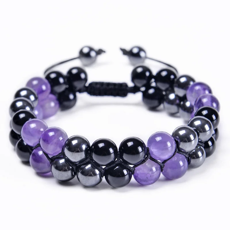 8mm-Amethyst Bracelet (3 Beads)