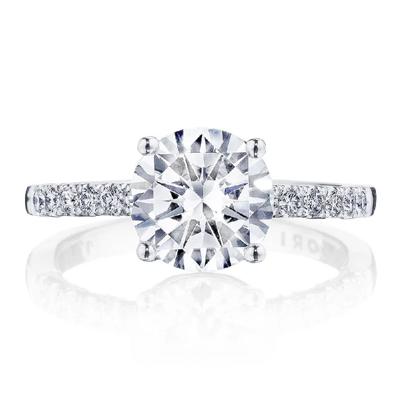 affordable engagement rings with sapphires for women-Round Solitaire Engagement Ring