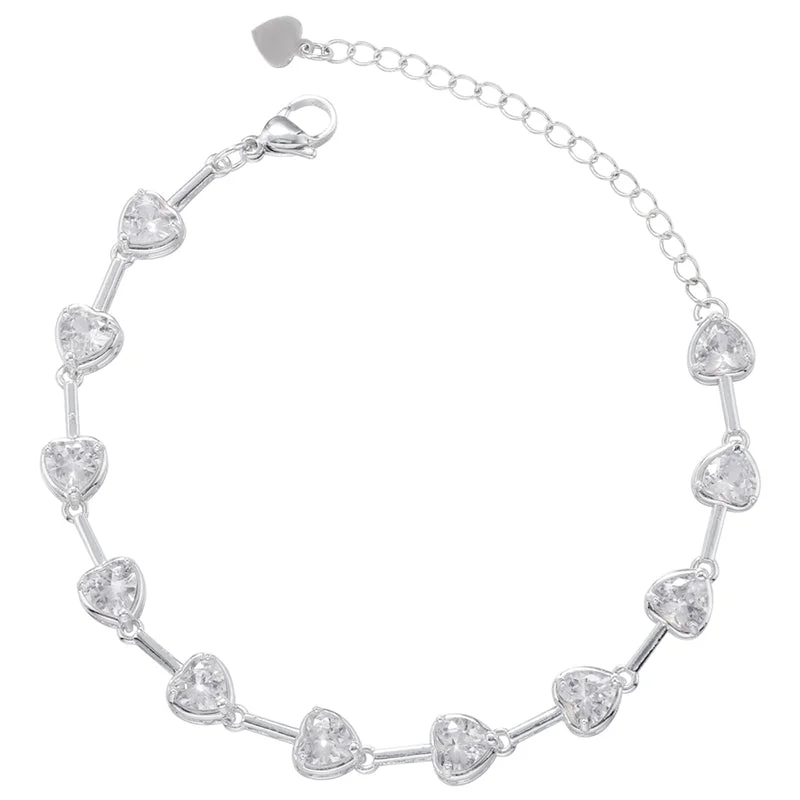 White Gold Color White Diamond Bracelet