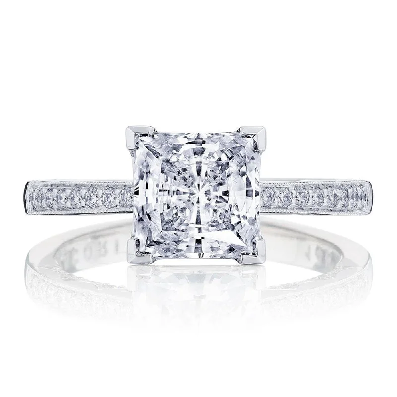 affordable engagement rings with custom designs for women-Princess Solitaire Engagement Ring