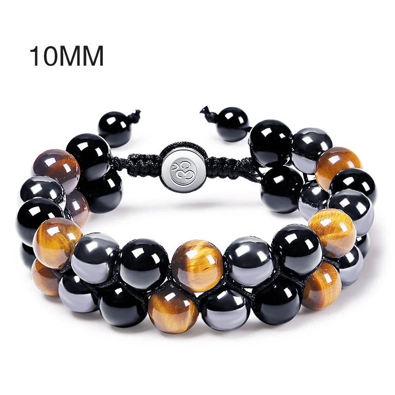 10MM-Tiger-Eye Bracelet (2 Pieces)