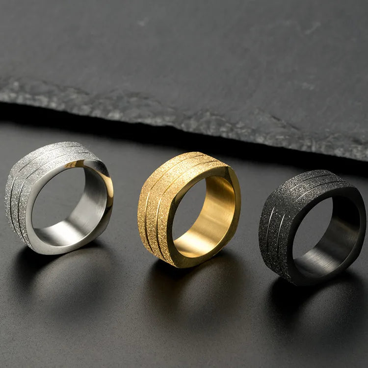 luxurious rings for women-Simple Style Solid Color 304 Stainless Steel 18K Gold Plated Unisex Rings