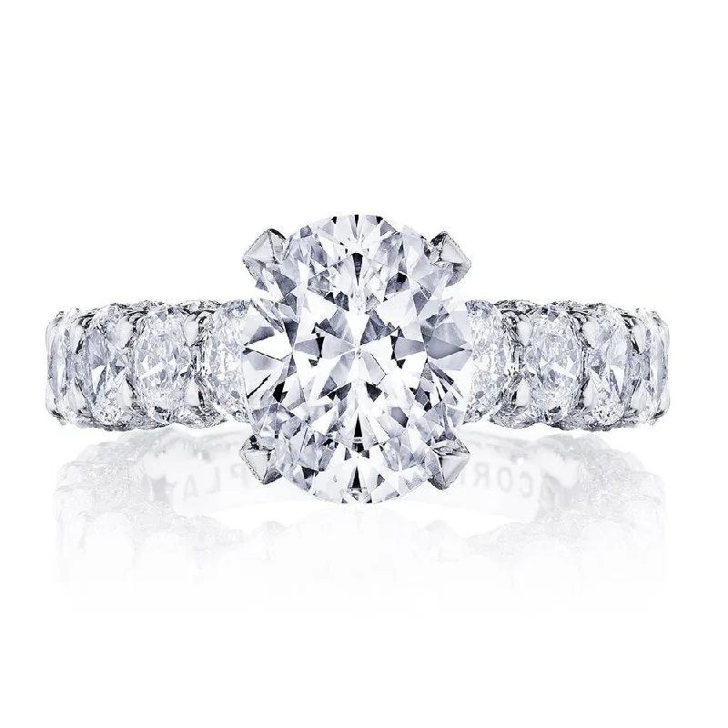 diamond engagement rings with modern settings for women-Oval Solitaire Engagement Ring