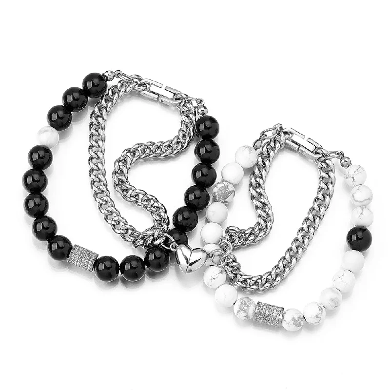 vintage diamond bracelets for women-Stainless Steel Simple Style Geometric Bracelets