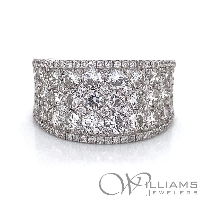 engagement rings with diamonds and pink sapphires-Williams Signature 18 Karat Diamond Ring