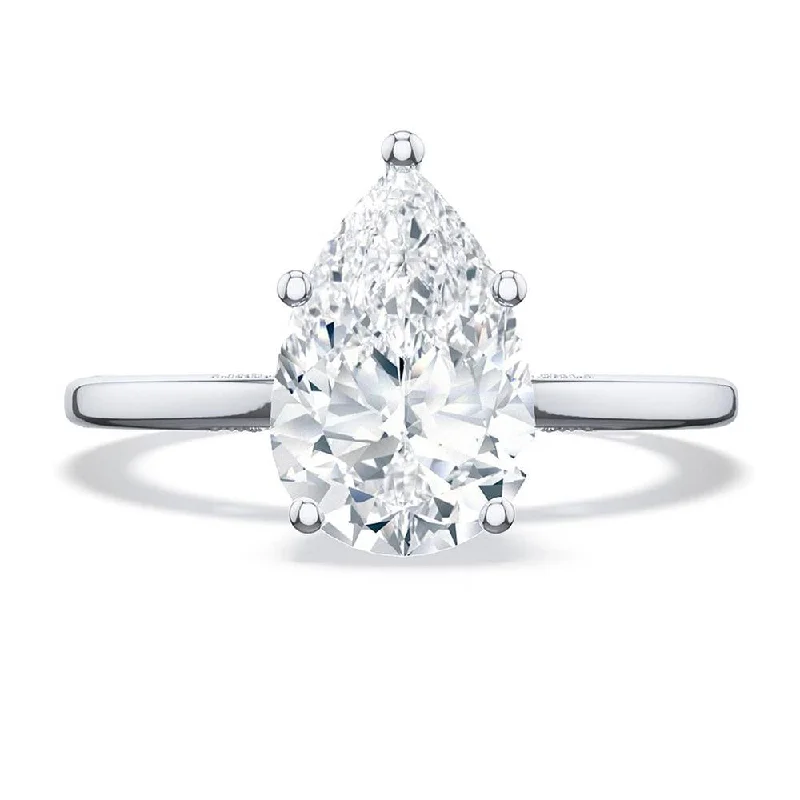 affordable diamond engagement rings with modern designs for women-Pear Solitaire Engagement Ring