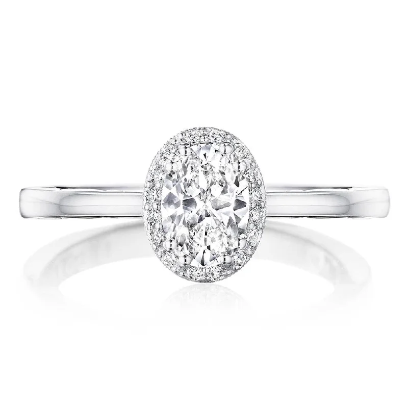 engagement rings with unique halo designs for women-Oval Bloom Engagement Ring