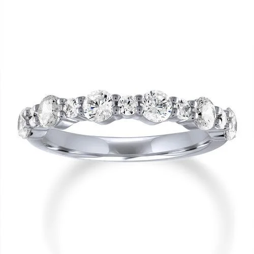 elegant vintage engagement rings for women-0.60ctw Round Diamond Anniversary Band