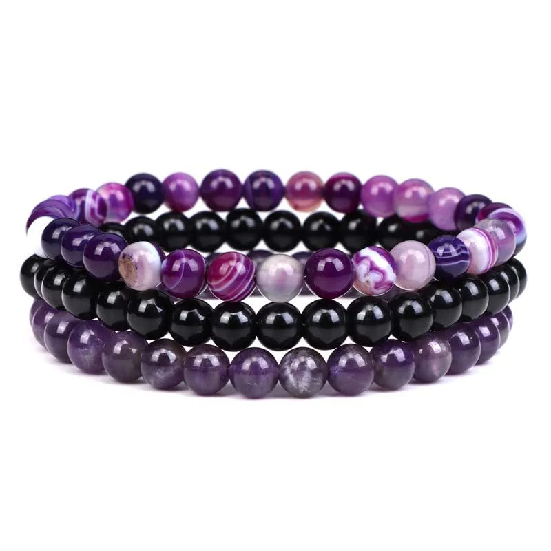 Purple Stripe Black Light Amethyst