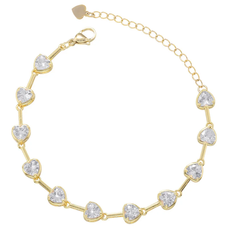 Gold White Diamond Bracelet