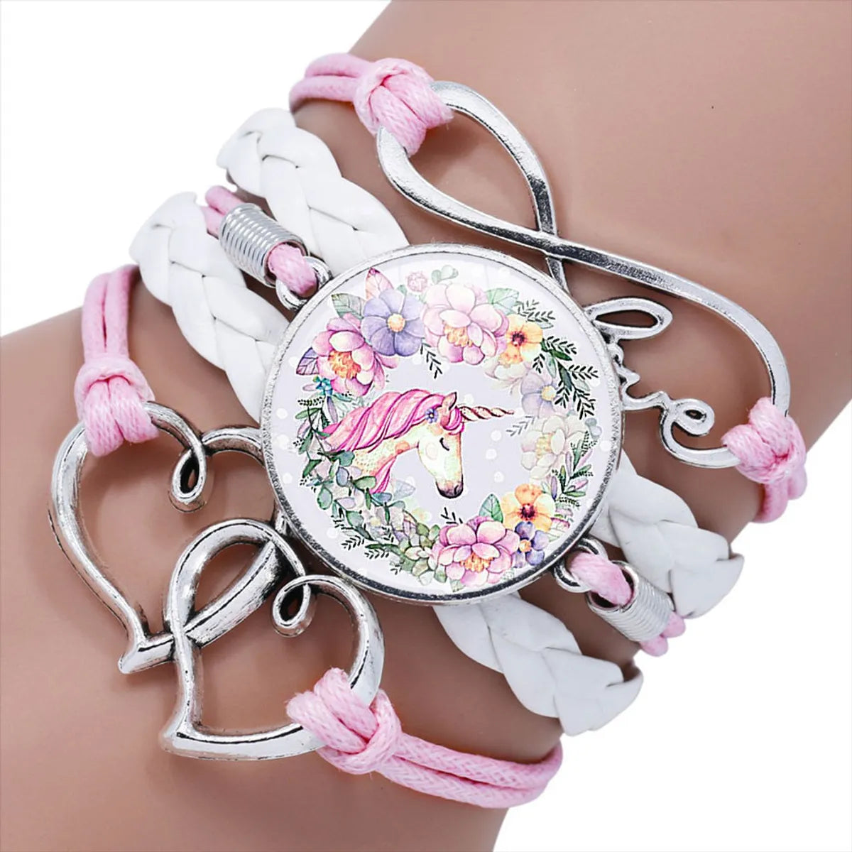 metal bangles for women-New Accessories Children'S Cartoon  Multi-Layer Braided Alloy Bracelet