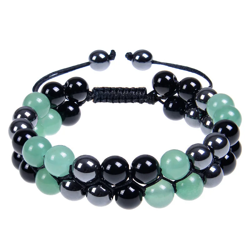 8mm-Green Crystal Bracelet (3 Beads)