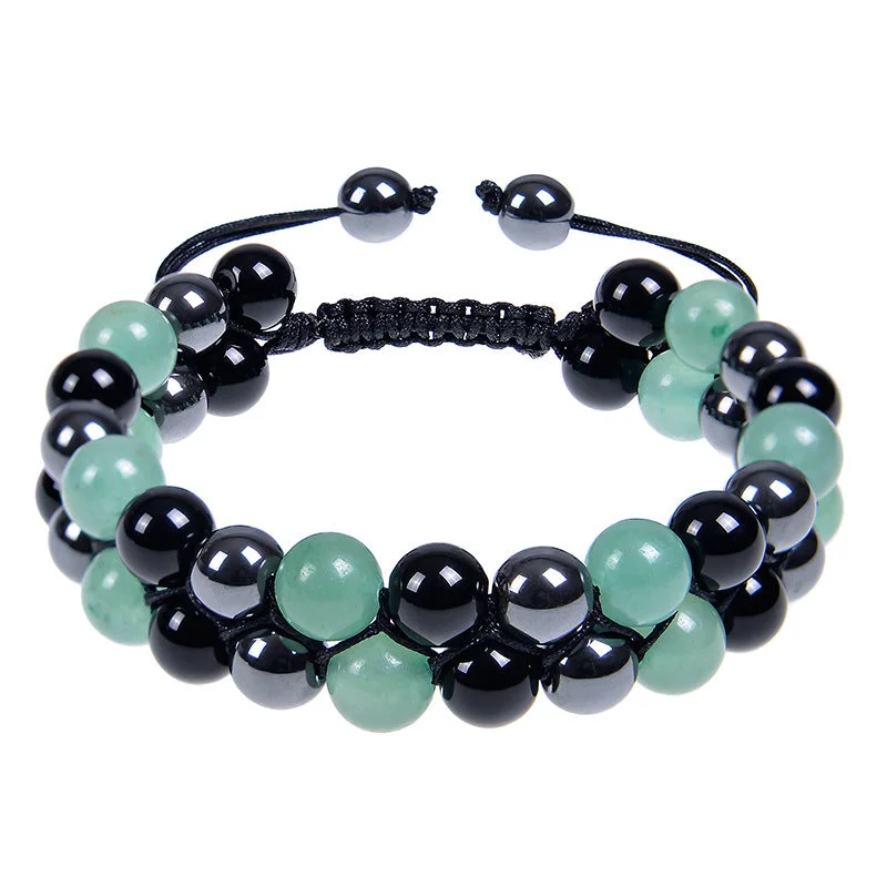 8mm-Green Crystal Bracelet (2 Beads)