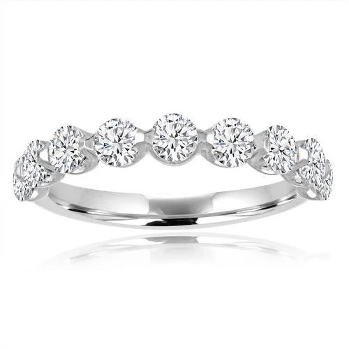 engagement rings with baguette diamonds for women-0.50ctw Round Diamond Band