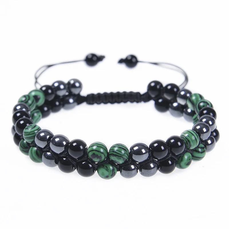 6MM-Malachite Bracelet (3 Beads)