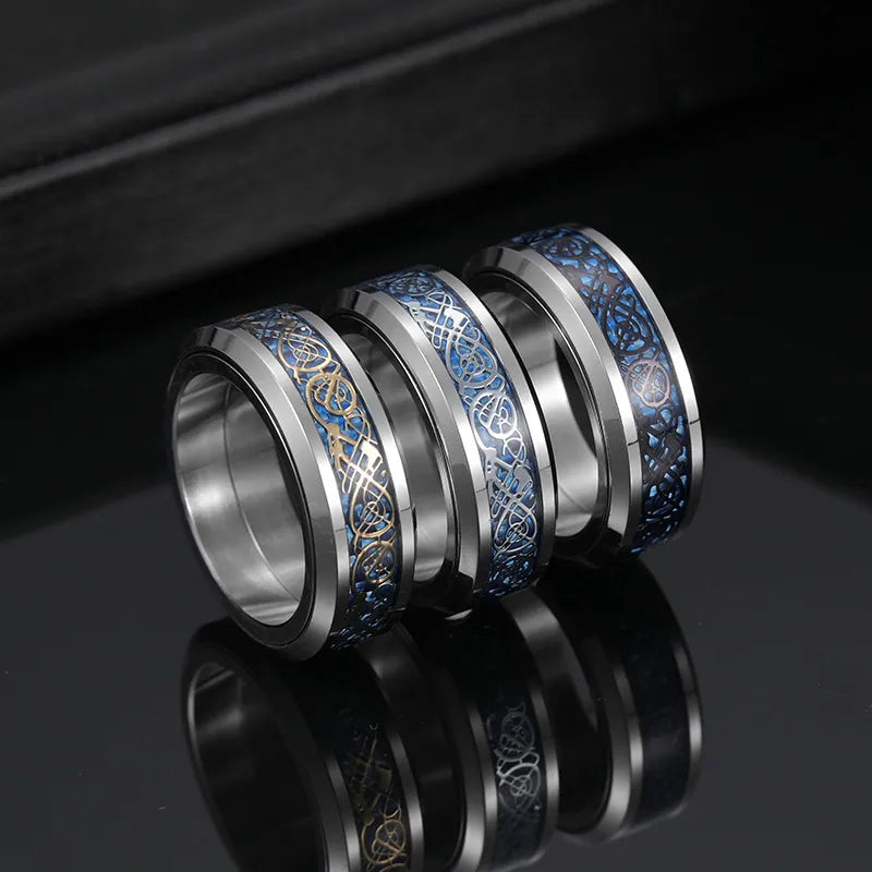 stunning rings with sapphires for women-Fashion Geometric Round Stainless Steel Rings Stainless Steel Rings