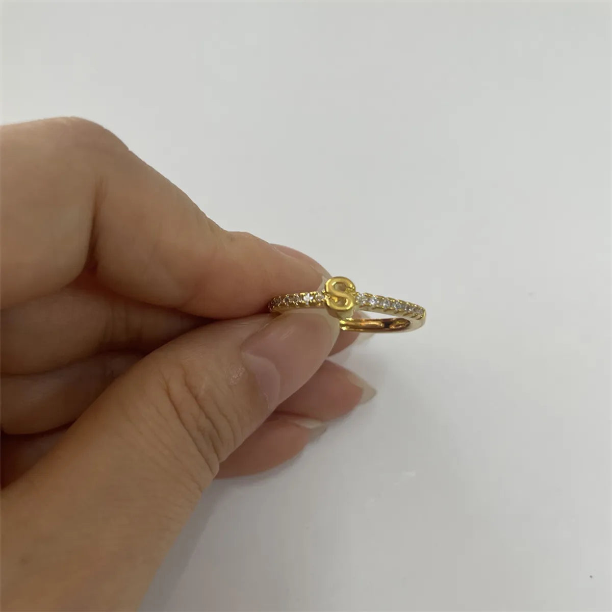 14K Real Gold-Letter S