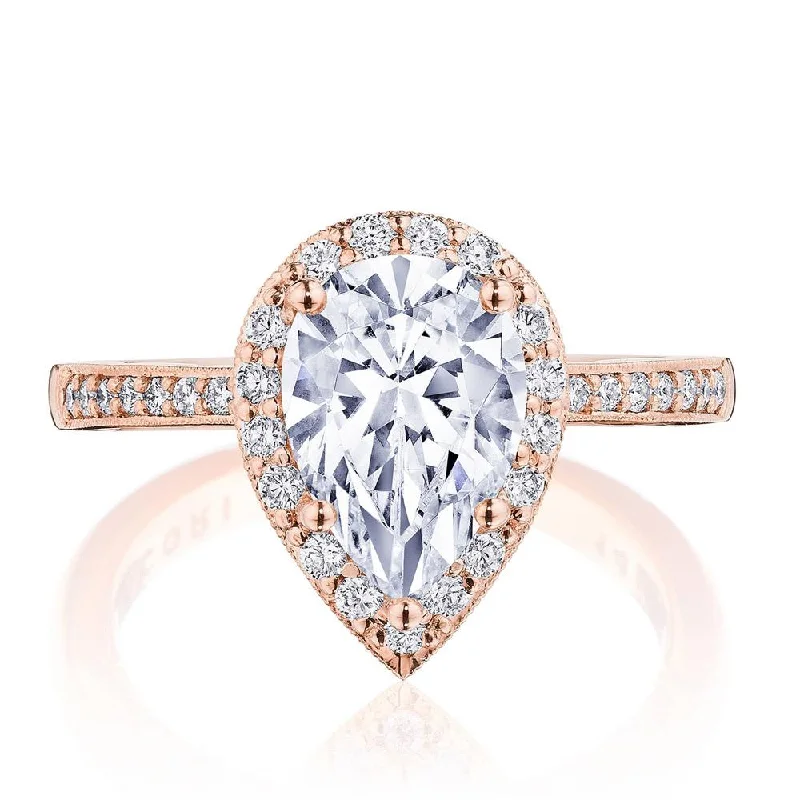 engagement rings with a modern twist for women-Pear Bloom Engagement Ring