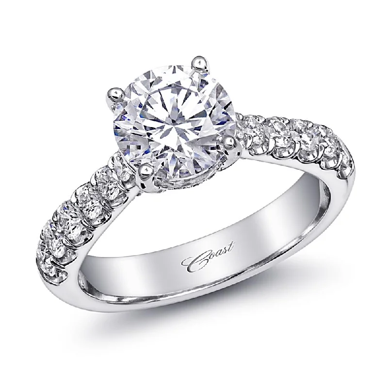 engagement rings with round cut diamonds for women-Engagement ring