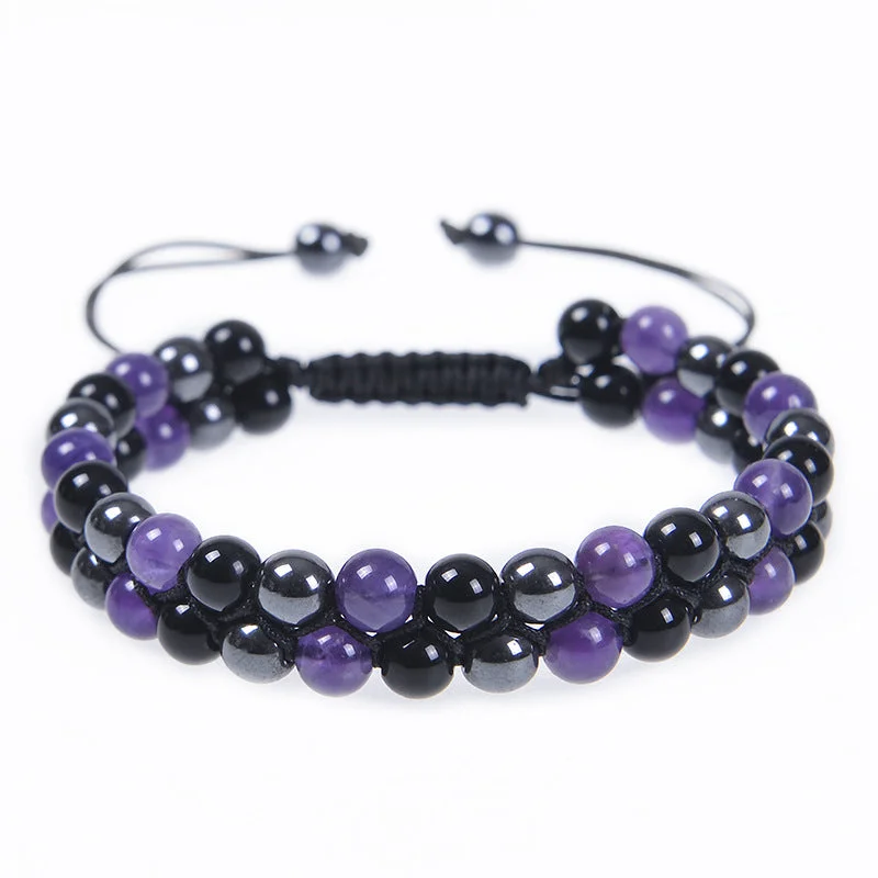 6MM-Amethyst Bracelet (2 Beads)