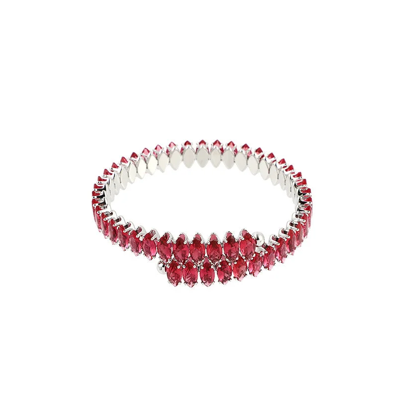 Rose Red-Platinum Bracelet