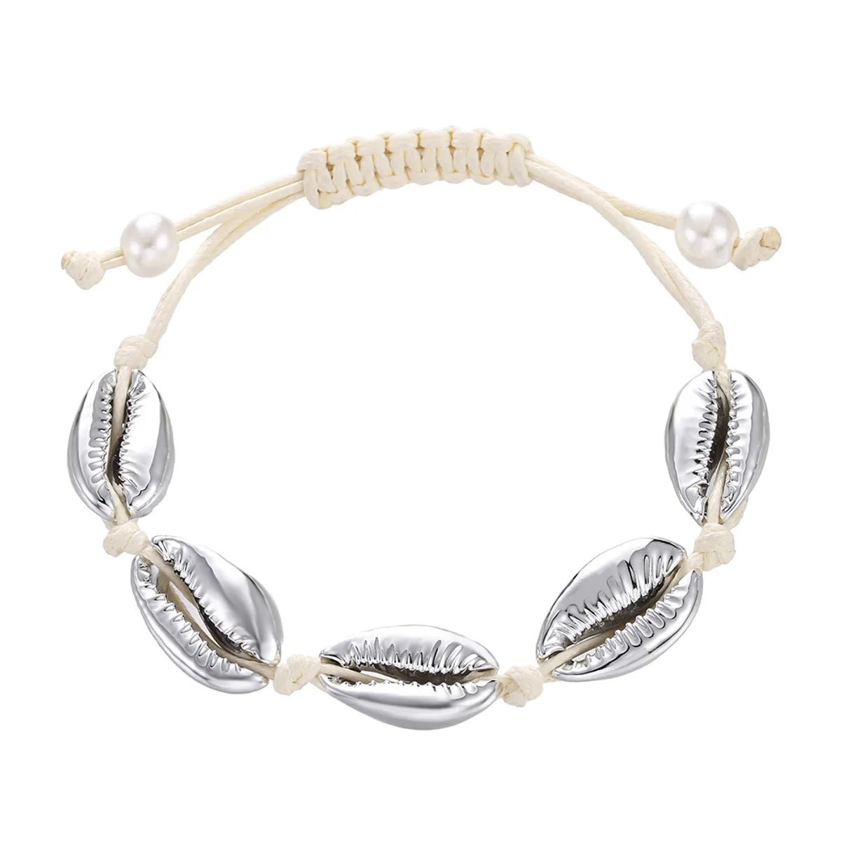 Bracelet Rice Thread Silver Shell