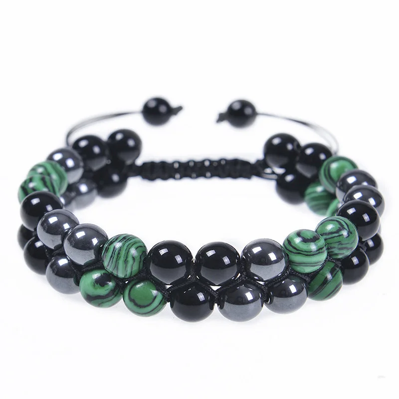 8mm-Malachite Bracelet (3 Beads)