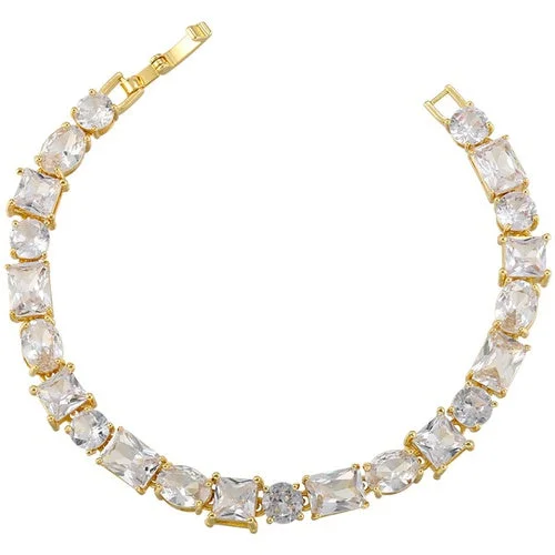 Gold White Diamond Bracelet