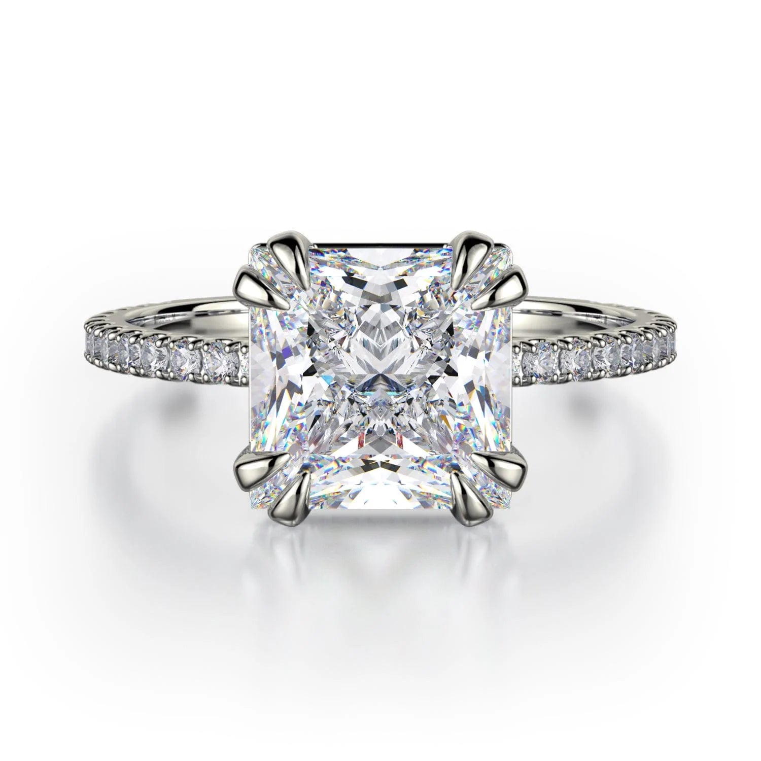 luxury engagement rings with sapphires and diamonds-Crown R715-2P