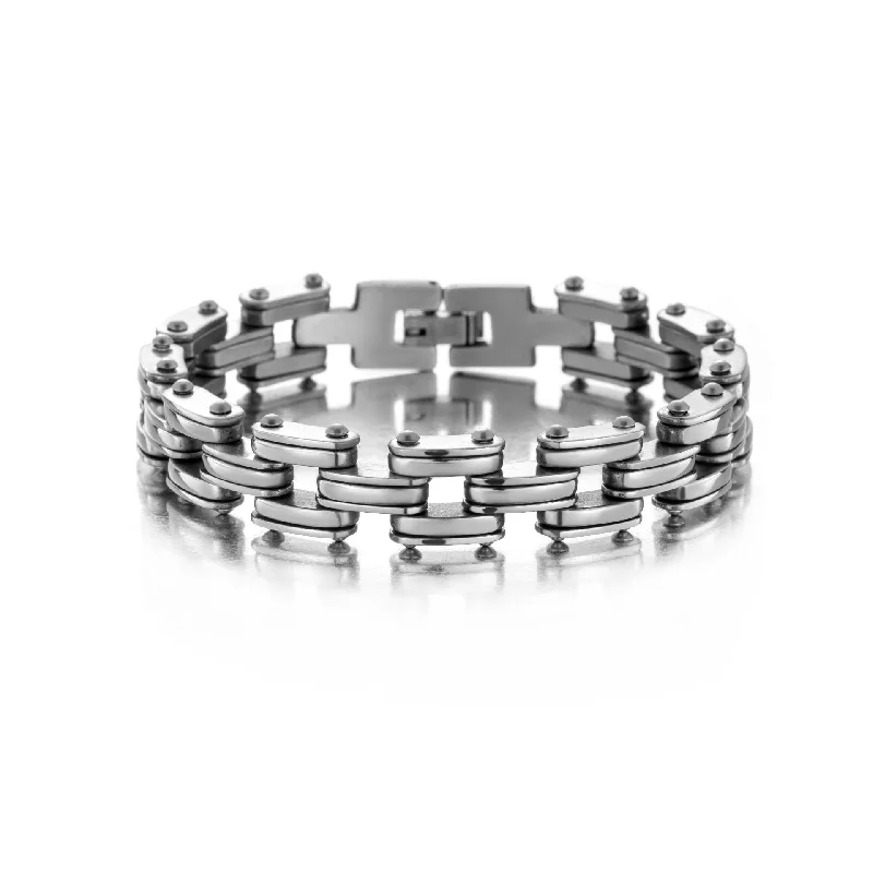 handmade bracelets for women-Hip-hop Geometric Titanium Steel Plating Bracelets