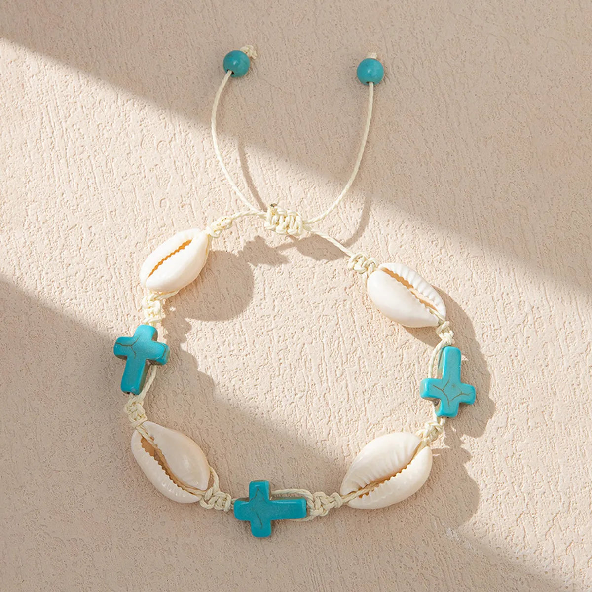 Turquoise Cross Shell Bracelet