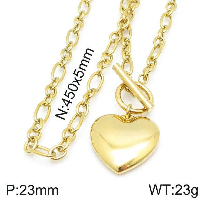 O-Shaped Chain Gold Necklace Kn118525-E414-Gold Cross Bracelet-KN0248-MI-N200029Z