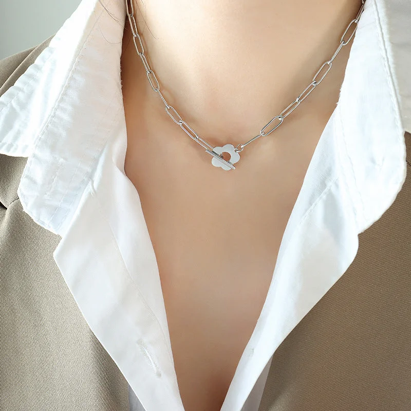 P547-Steel Necklace-37cm