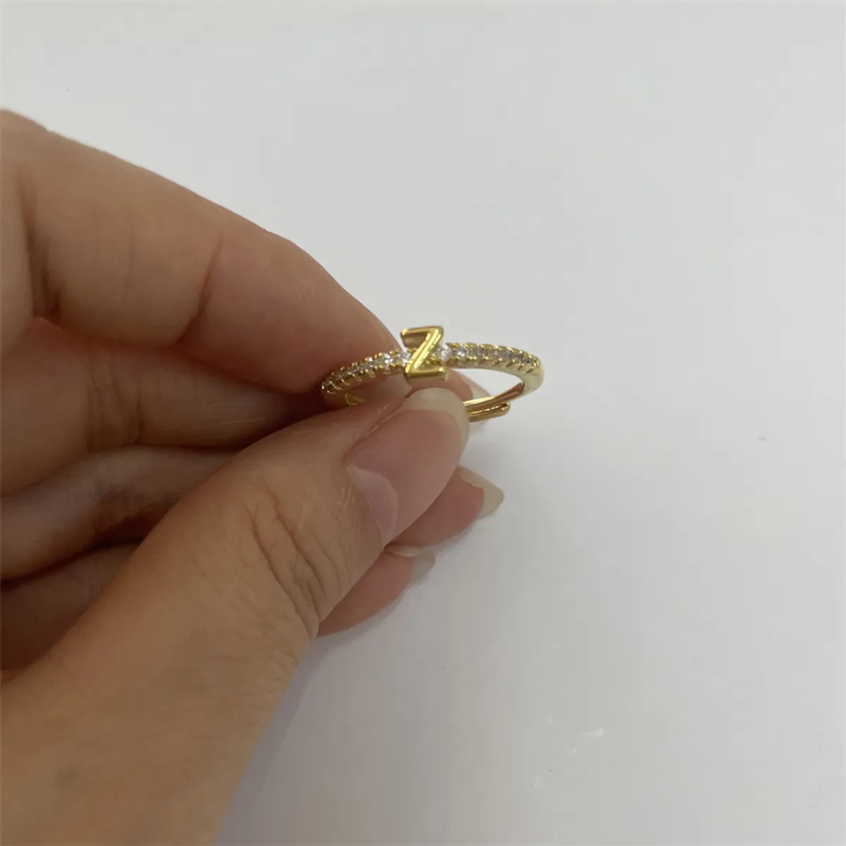 14K Real Gold-Letter Z