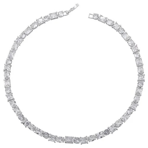 White Gold Color White Diamond Necklace